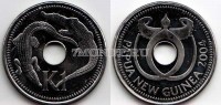 монета Папуа Новая Гвинея 1 кина 2004 год Крокодилы