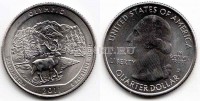 США 25 центов 2011 год Вашингтон национальный парк Олимпик, 8-й