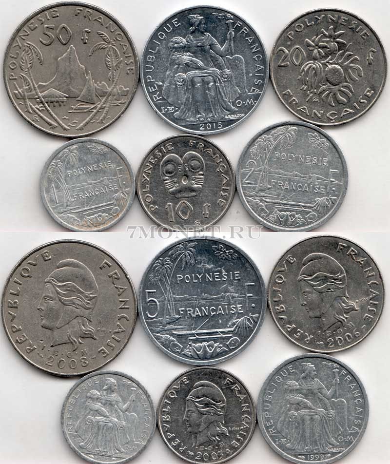 Полинезия набор из 6-ти монет