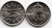 монета Швеция 25 оре 1978 год Карл Густав XVI