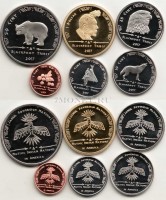 США индейская резервация Блэкфут набор из 6-ти монет 2017 год