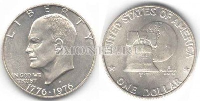 монета США 1 доллар 1976 год Эйзенхауер