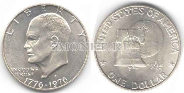 монета США 1 доллар 1976 год Эйзенхауер