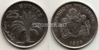 монета Гамбия 25 бутут 1998 год Масличная пальма
