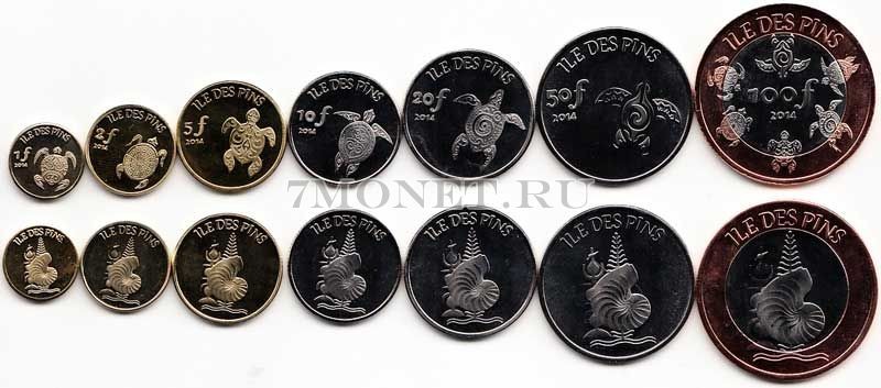 Остров Пен набор из 7-ми монет 2014 год