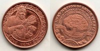 Монетовидный жетон США 1 цент 2012 год серия "Индейская Резервация Санта-Исабель"