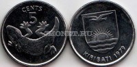 монета Кирибати 5 центов 1979 год Геккон