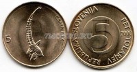 монета Словения 5 толаров 2000 год Альпийский козёл