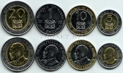 Кения набор из 4-х монет 2010 год