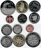США индейская резервация Пайн-Ридж набор из 6-ти монет 2014 год