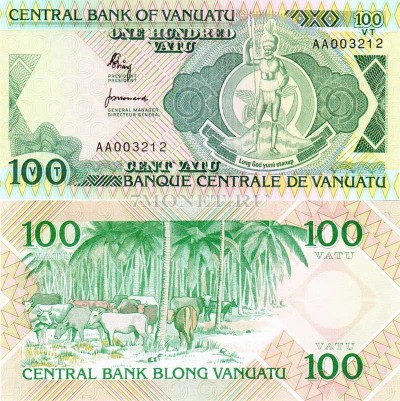 бона Вануату 100 вату 1982 год