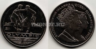 монета Виргинские острова 1 доллар 2012 год олимпиада - футбол