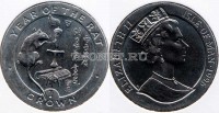 монета Остров Мэн 1 крона 1996 год Год крысы