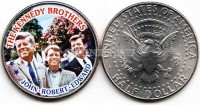 монета США 1/2 доллара 2001 год (Кеннеди) Братья Кеннеди, эмаль