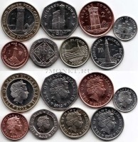 Остров Мэн набор из 8-ми монет 2012 год