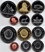 США набор из 6-ти монет 2016 год племя Апачи