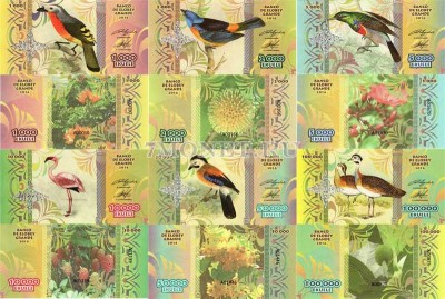 набор из 6-ти сувенирных банкнот Большой Элобей (Элобей Гранде) 2016 год