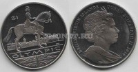 монета Виргинские острова 1 доллар 2012 год олимпиада конный спорт