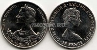 монета Гернси 25 пенсов 1980 год 80-летие королевы-матери