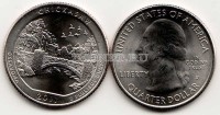США 25 центов 2011 год Оклахома национальный парк Чикасо, 10-й