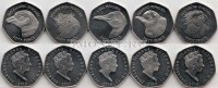 Фолклендские острова набор из 5-ти монет 2018 год Пингвины