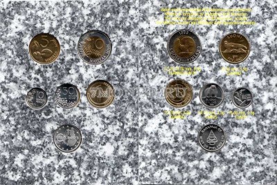 Финляндия набор из 5-ти монет и жетона 1999 год в буклете