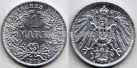 монета Германия 1 марка 1915A год Вильгельм I