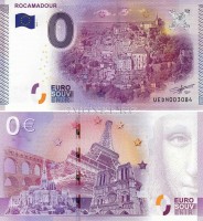 0 евро 2015 год сувенирная банкнота. Город Рокамадур