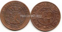 монета Нидерландская Ост-Индия 1 цент 1857 год