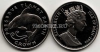 монета Остров Мэн 1 крона 1996 год Сохраним планету Земля. Касатка
