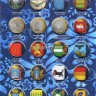 альбом для биметаллических десятирублевых монет России до 2019 года для двух монетных дворов в 3-х томах, капсульный