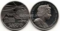 монета Фолклендские острова 1 крона 2011 год 70 лет службе спасения