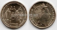 монета Австралия 1 доллар 2009 год 100 лет выплаты пенсий в странах Содружества