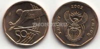 монета Южная Африка 50 центов 2002 год Чемпионат мира по крикету в Южной Африке 2003