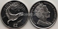 монета Сандвичевы острова 2 фунта 2018 год Морской леопард