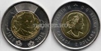 монета Канада 2 доллара 2015 год Сэр Джон Макдональд, 200 лет со дня рождения