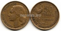 монета Франция 50 франков 1951- 1953 год