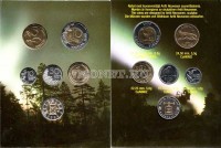 Финляндия набор из 5-ти монет и жетона 2000 год в буклете - 2