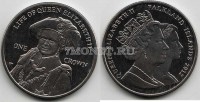 монета Фолклендские острова 1 крона 2012 год жизнь королевы Елизаветы