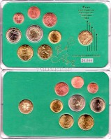 ЕВРО набор из 8-ми монет Италия и монеты Ватикан в пластиковой упаковке