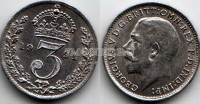 монета Великобритания 3 пенса 1921 год Георг V - 2