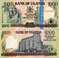 бона Уганда 1000 шиллингов 2009 год