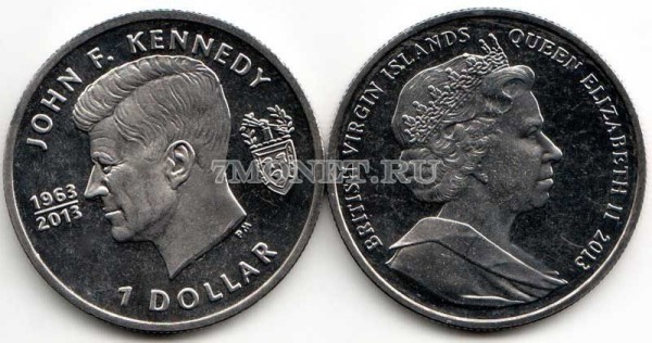 монета Виргинские острова 1 доллар 2013 год Кеннеди