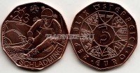 монета Австрия 5 евро  2012 год  42-ой чемпионат мира по горнолыжному спорту в  Шладминге