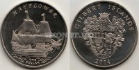 монета Острова Гилберта (Кирибати) 1 доллар 2014 года "Знаменитые Парусники" Мейфлауэр