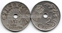 монета Испания 25 сантимов 1937 год