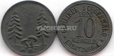 Нотгельд Германия 10 пфеннигов 1918 год Шонвальд