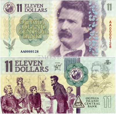 бона Остров Огигия 11 долларов 2019 год Марк Твен
