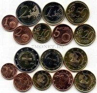 ЕВРО набор из 8-ми монет Кипр