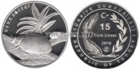 монета Турция 15 лир 2016 год Божьи коровки, PROOF